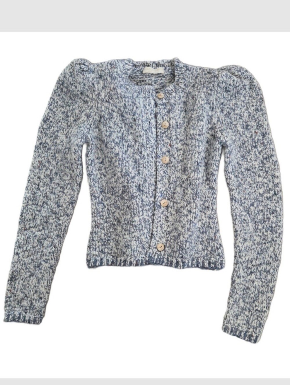 ULLA JOHNSON NICOLA WOOL-BLEND CARDIGAN - SLATE $465.00 - Picture 3 of 8